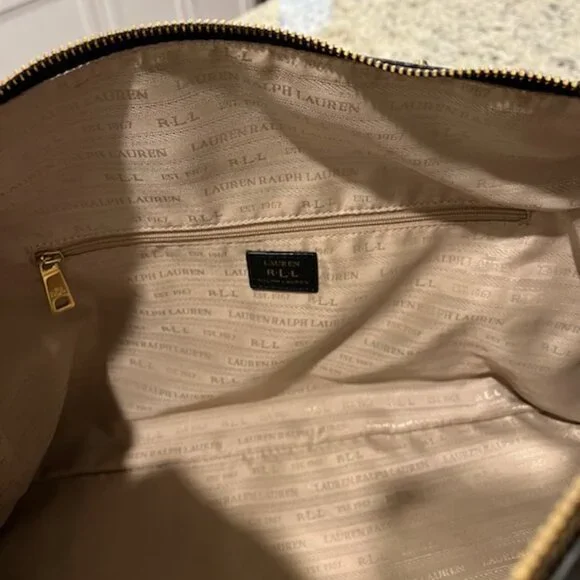 Vintage Ralph Lauren Black Pebbled Leather Gold Studded Stachel Bag - Picture 16 of 16